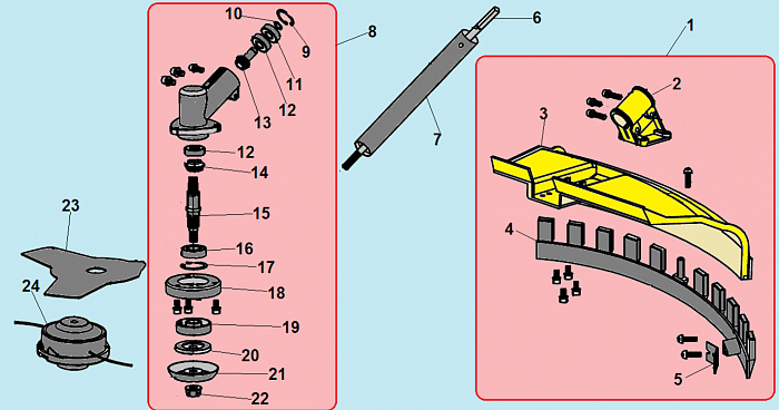 8 РЕДУКТОР - КОЖУХ ТРИММЕР CHAMPION Т433