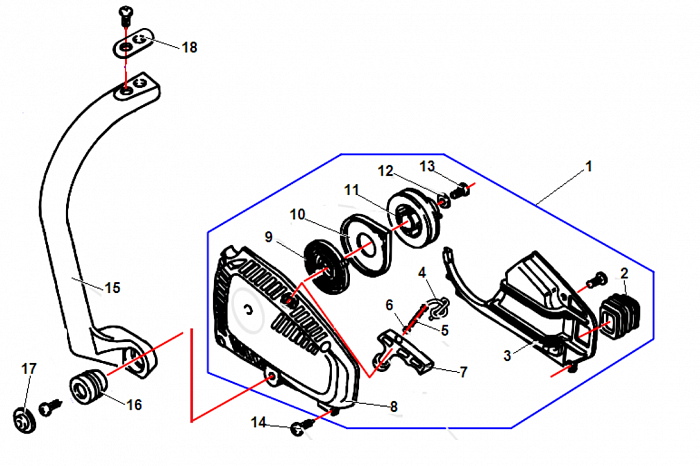 4 СТАРТЕР  БЕНЗОПИЛА CHAMPION 120T-10