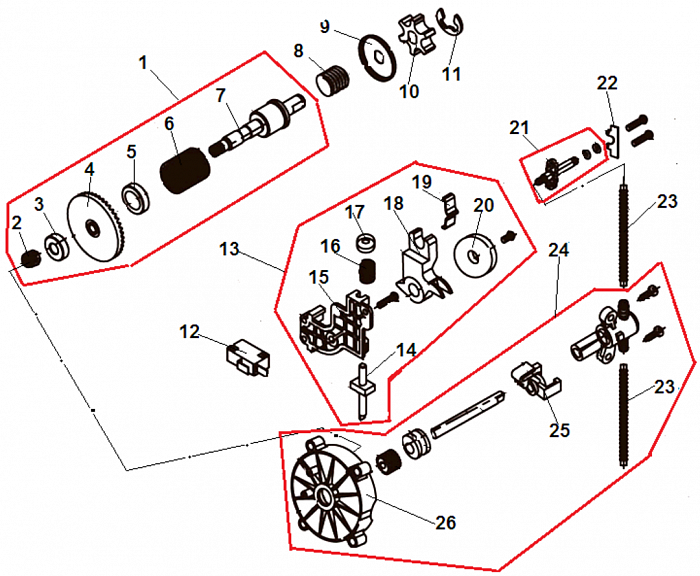 3 ЗВЕЗДОЧКА - ШЕСТЕРНЯ - МАСЛОНАСОС ЭЛЕКТРОПИЛА CHAMPION 422-18
