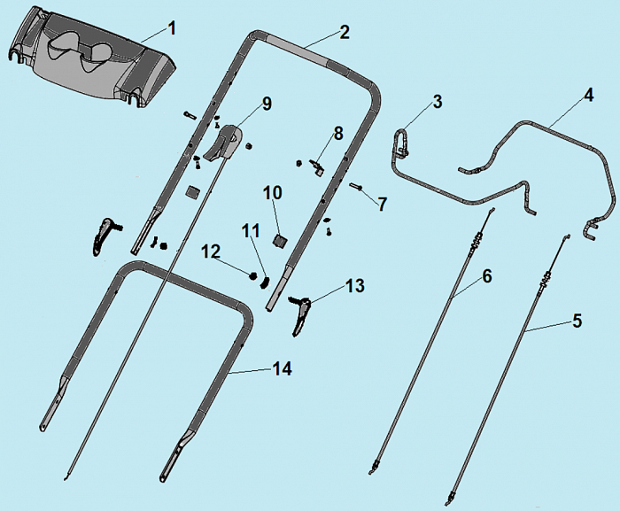 5 РУЧКА - ТРОС ГАЗА Газонокосилка CHAMPION LM5347