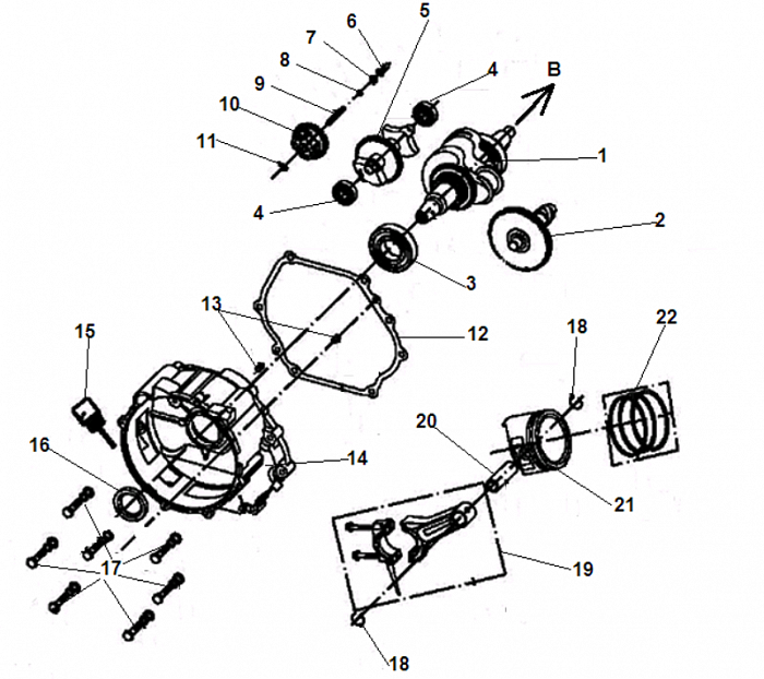 5 ДЕТАЛИ ДВИГАТЕЛЯ - БЛОК - СВЕЧА - ГОЛОВКА - КЛАПАНА - ПРОКЛАДКИ ГЕНЕРАТОР CHAMPION GG7200E