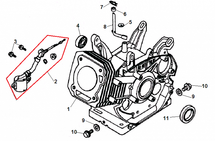 4 ДЕТАЛИ ДВИГАТЕЛЯ - БЛОК - СВЕЧА - ГОЛОВКА - КЛАПАНА - ПРОКЛАДКИ GG7501E ГЕНЕРАТОР CHAMPION