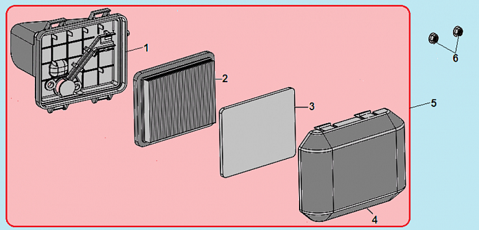 14 ВОЗДУШНЫЙ ФИЛЬТР - БАК КУЛЬТИВАТОР CHAMPION ВC5602 до 2018 ГОДА