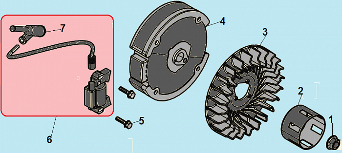 9 МАГНЕТО - МАХОВИК МОТОПОМПА CHAMPION GTP80