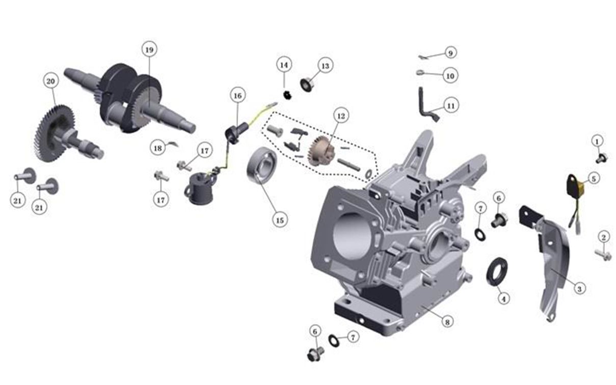ЗАПЧАСТИ ДЛЯ ГЕНЕРАТОРА БЕНЗИНОВОГО ELITECH СГБ 3000Р (КАРТЕР)