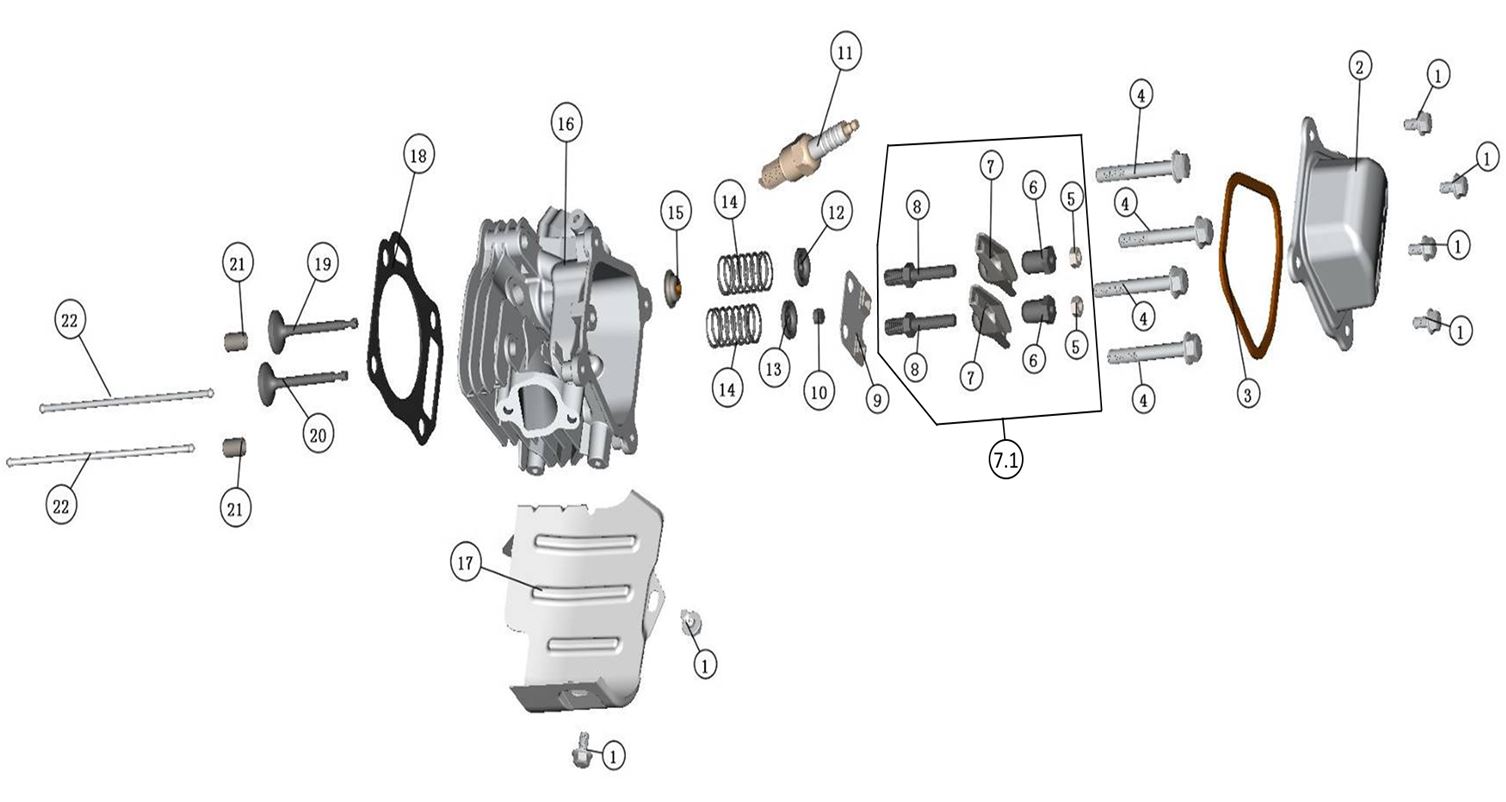 ЗАПЧАСТИ ДЛЯ ГЕНЕРАТОРА БЕНЗИНОВОГО ELITECH СГБ 3000Р (ГОЛОВКА ЦИЛИНДРА)