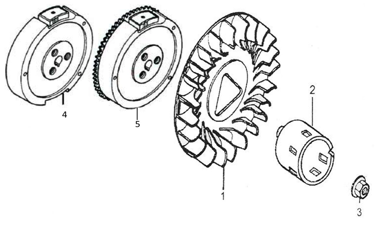 ЗАПЧАСТИ ДЛЯ ГЕНЕРАТОРА БЕНЗИНОВОГО ELITECH СГБ 6500Р (МАХОВИК)