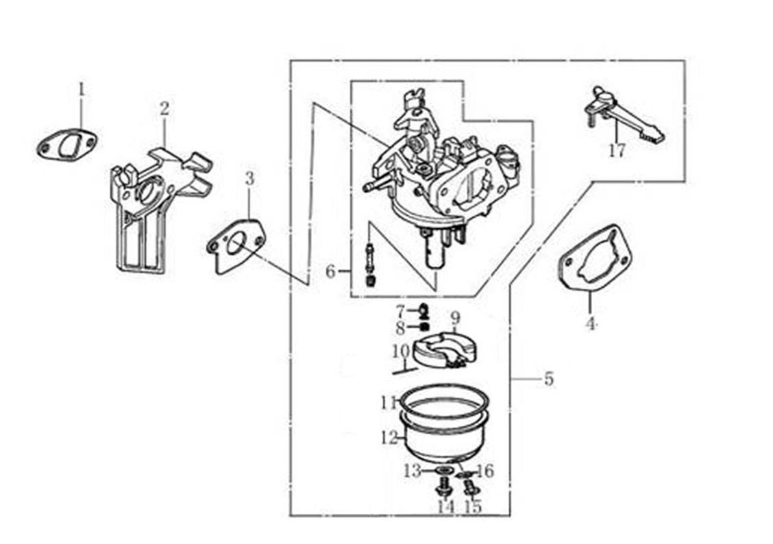 ЗАПЧАСТИ ДЛЯ МОТОПОМПЫ БЕНЗИНОВОЙ ELITECH МБ 500 Д 50 В (КАРБЮРАТОР)