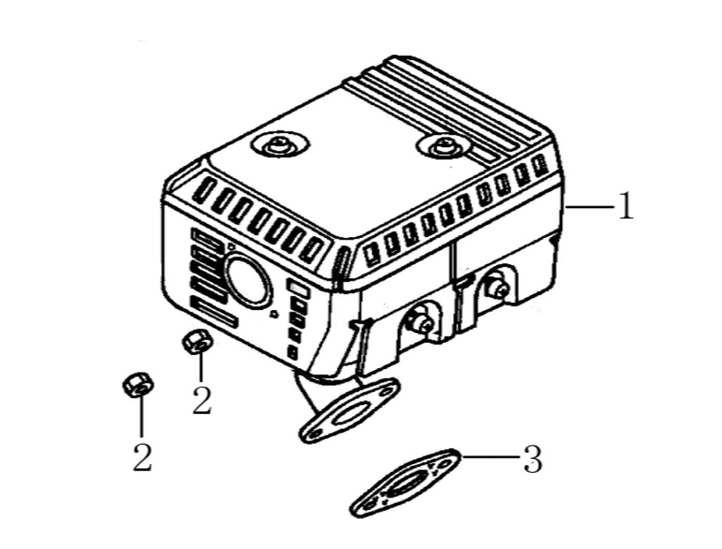 ЗАПЧАСТИ ДЛЯ МОТОПОМПЫ БЕНЗИНОВОЙ ELITECH МБ 600 Д 50 (ГЛУШИТЕЛЬ)