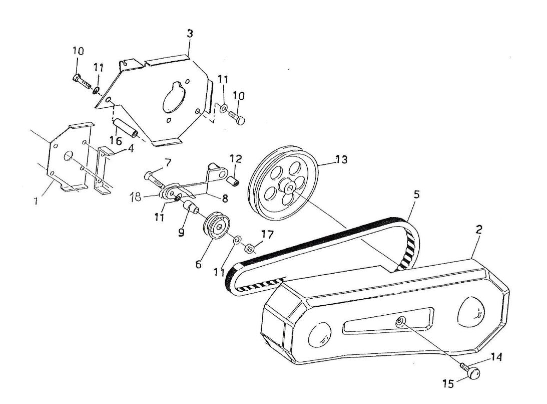 ЗАПЧАСТИ ДЛЯ КУЛЬТИВАТОРА БЕНЗИНОВОГО ELITECH КБ 62 (РЕМЕННАЯ ПЕРЕДАЧА)