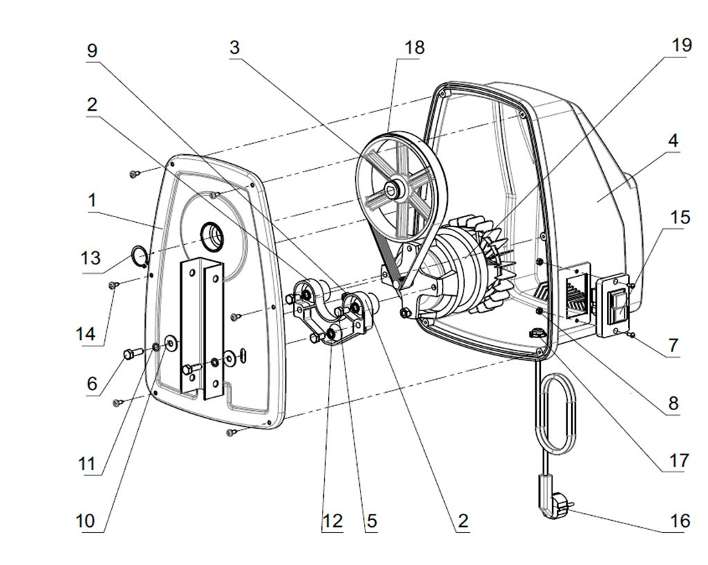 ЗАПЧАСТИ ДЛЯ БЕТОНОСМЕСИТЕЛЯ ЭЛЕКТРИЧЕСКОГО ELITECH Б 120Н (2019 ГОД) (ПРИВОД)