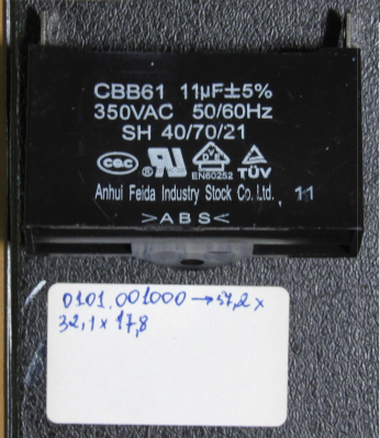 Конденсатор CBB61 11 мкФ (нового образца)