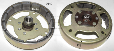 Ротор альтернатора в сборе. 16300-A142-0000. БИГ 1000