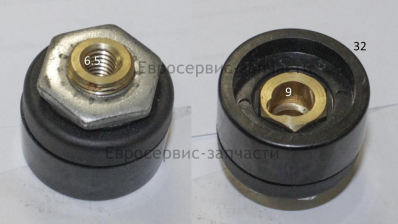 Разъём сварочный чёрный, VS020100. ИС 160.200М