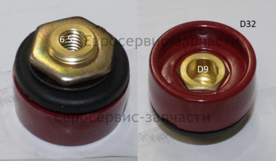 Разъём сварочный красный, VS020217, ИС 160.200М