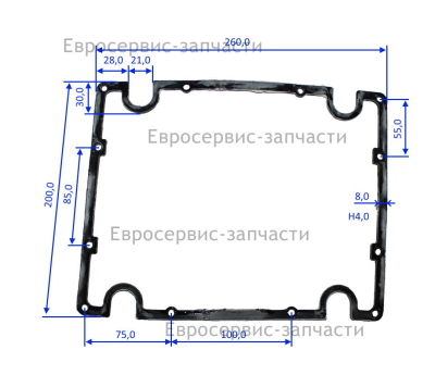 Прокладка крышки картера. GPV-2090C-200-013. КПР 200/900/5.5