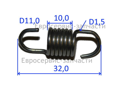 Пружина кронштейна шкива ремня привода хода