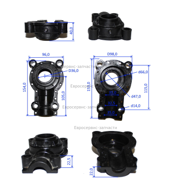 Корпус редуктора (1 половина) SG-077 , СМ 6У2