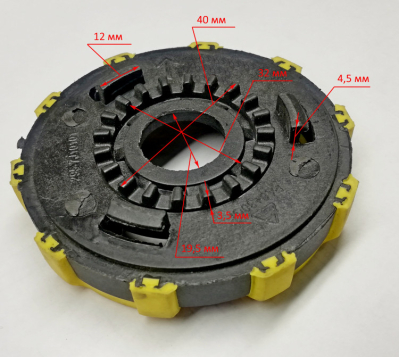 Барабан натяжителя (чёрный) для ELS-2400(37) с SAF11