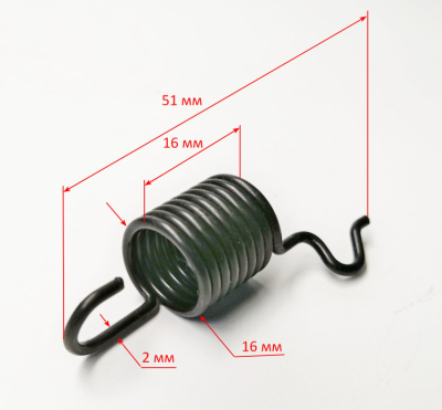 Пружина 1,7х16х51мм регулировки высоты для ELM-1100(20) YAT