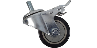 Колесо пластиковое D75хd10х30(37) переднее в сборе с фиксатором