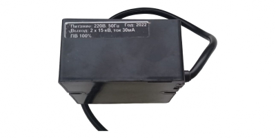 Трансформатор зажигания 2х15кВт 30мА ПВ100%